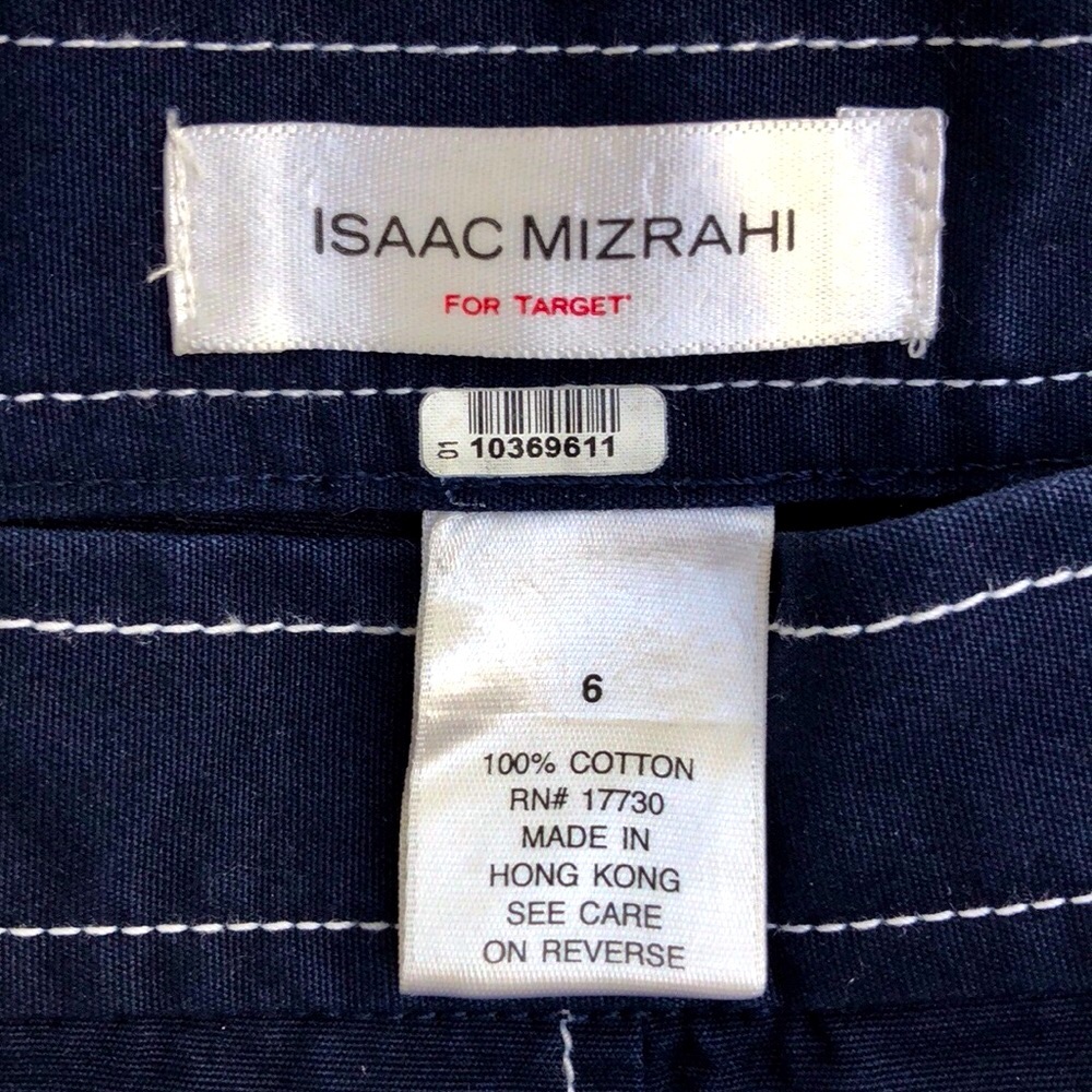 Isaac Mizrahi for Target Navy Pleated Cotton Skirt - Picture 3 of 7